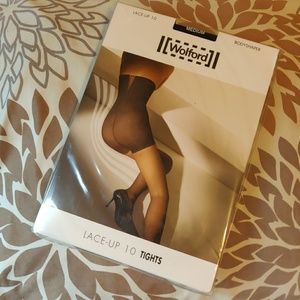 NIB Bodyshaper Wolford "Lace-Up 10" tights